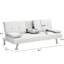 Bed With Armrest, Cover, Stainless Leg, 2, Package Height, Functional For Different Rooms Leather Futon Bed, Stable Base Security-1323625812