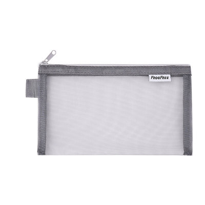 Backpack Transparent Mesh Pencil Case  Zippered Stationery Bag Student Exam Portable Large Capacity Pencil Case