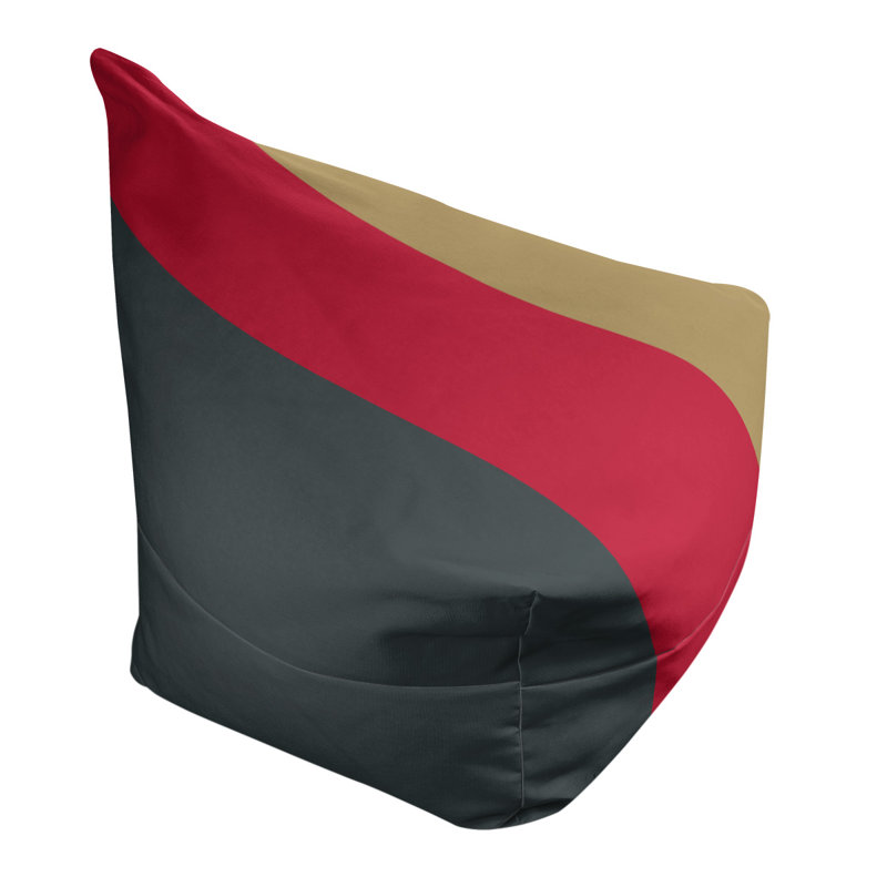 Sac de pois classique, H 30 po x l 27 po x P 27 po, Gris acier / rouge / doré