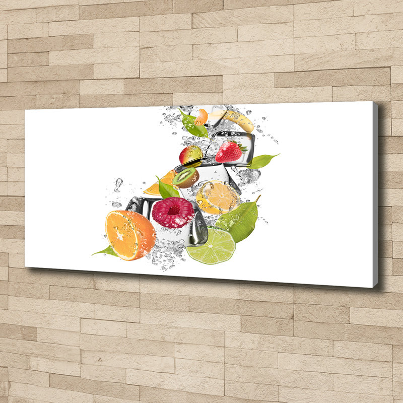 Fruit With Ice - Wrapped Canvas Print