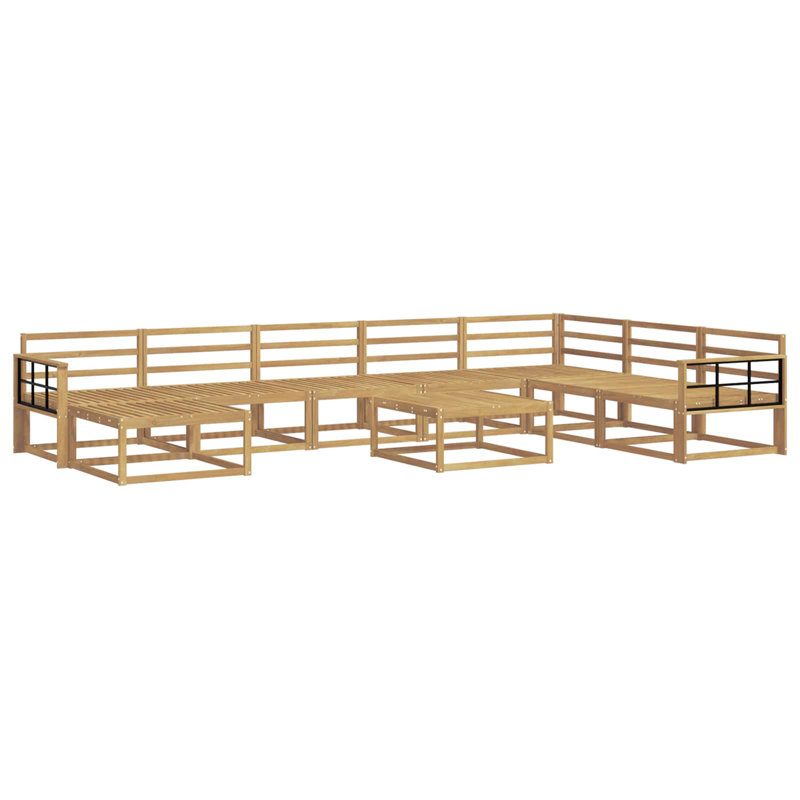 Outdoor Sofa Set 9 pcs Solid Acacia Wood Patio Furniture Garden Lounge