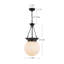 Madelyn 12-in Black Pendant with Opal Glass-292391034