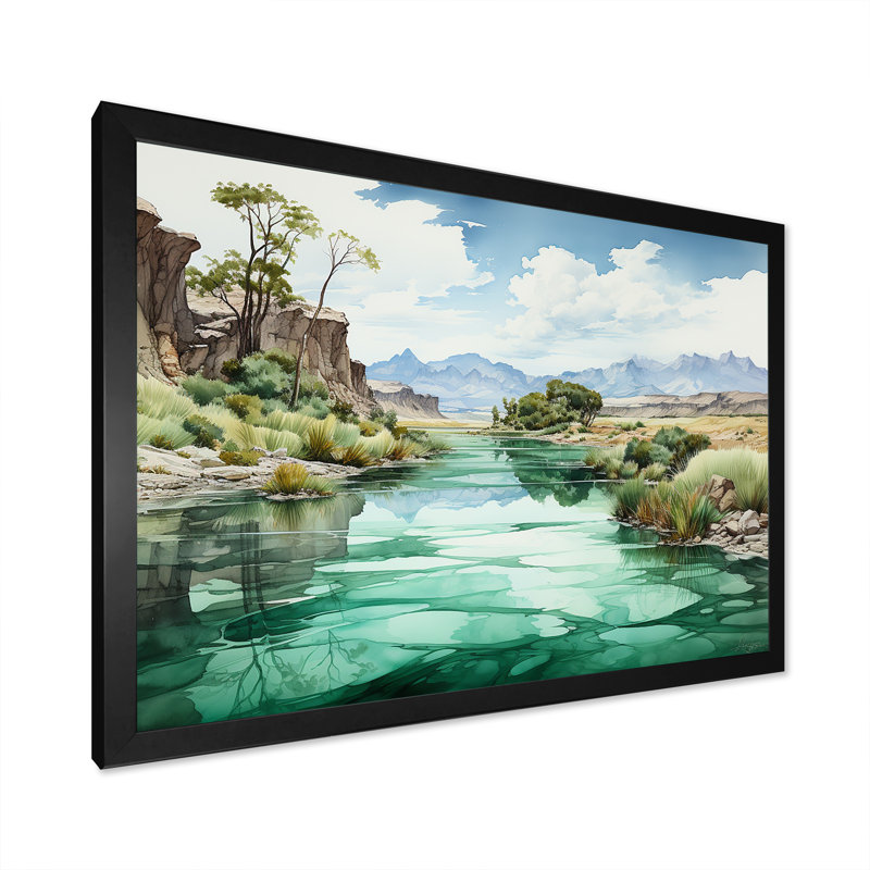 Glacier du minimalisme en Alaska, H 34 po x l 44 po x P 1,5 po, Cadre simple noir