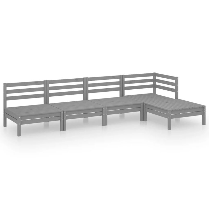 Boey 63.5" Wide Patio Sectional, Grey