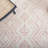 Lilya Hand Loomed Wool/Cotton Geometric Rug in Ivory/Red-1245062496