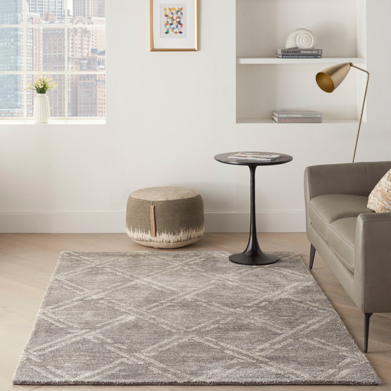 Geometric Hand Woven Area Rug, Rectangle 114cm x 175cm