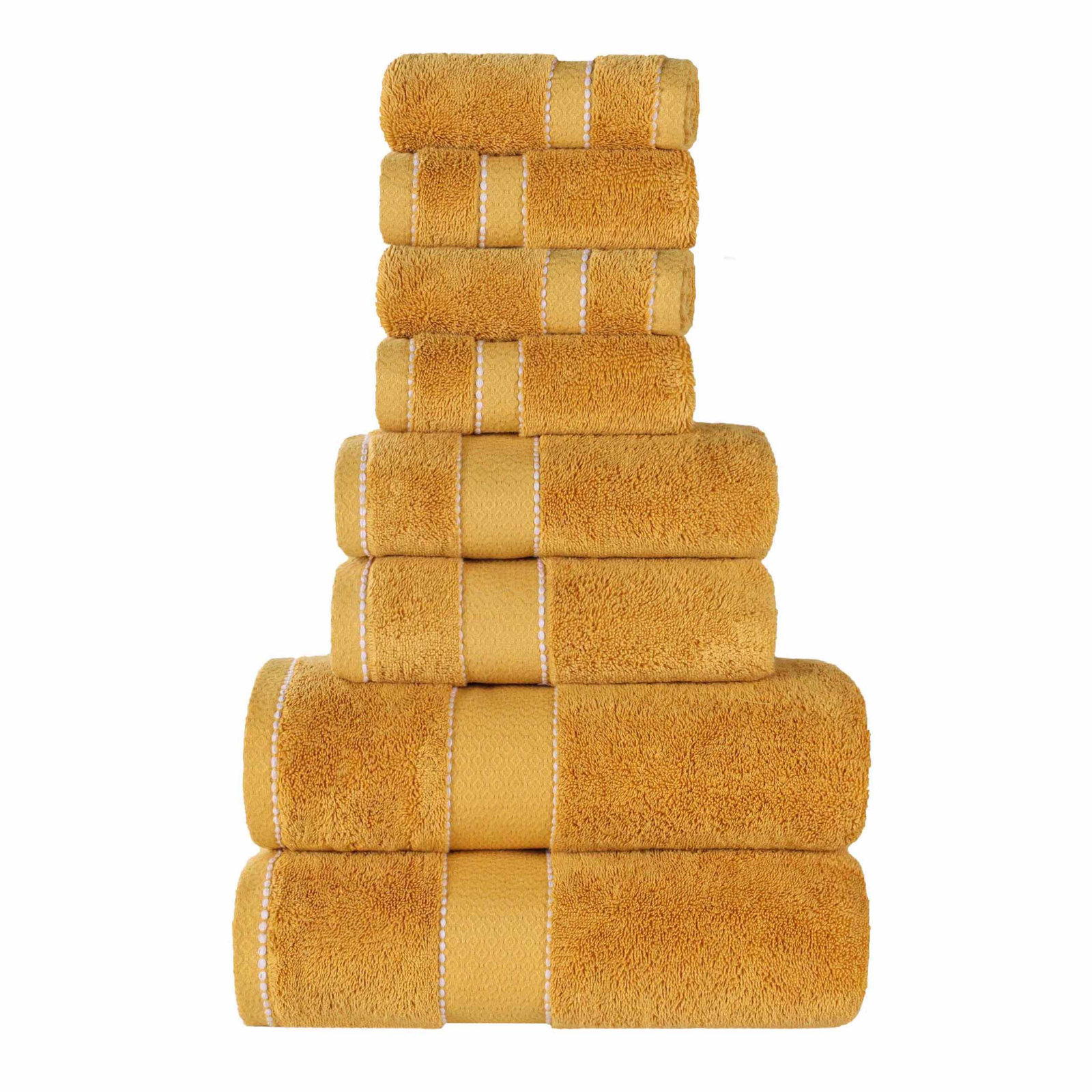 Niles 8-Piece Giza Cotton Towel Set, Gold