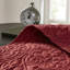 Couvre-lit réversible très grand rouge - Texture de rembourrage en coton 2 taies décoratives pour une literie fraîche 100% microfibre Hygiénique