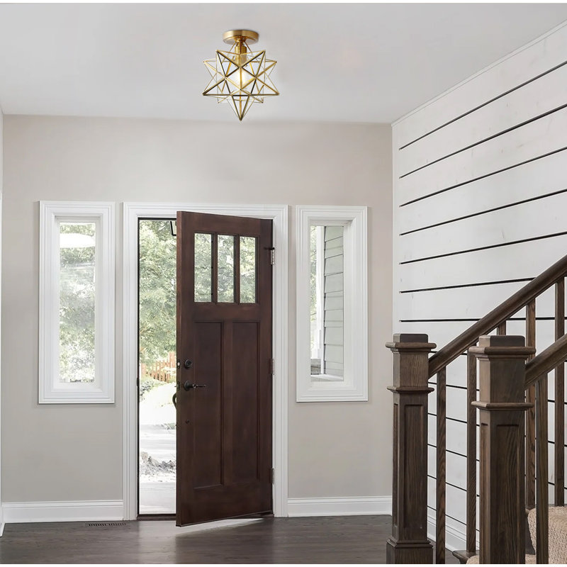 Clear Glass Semi Flush Mount