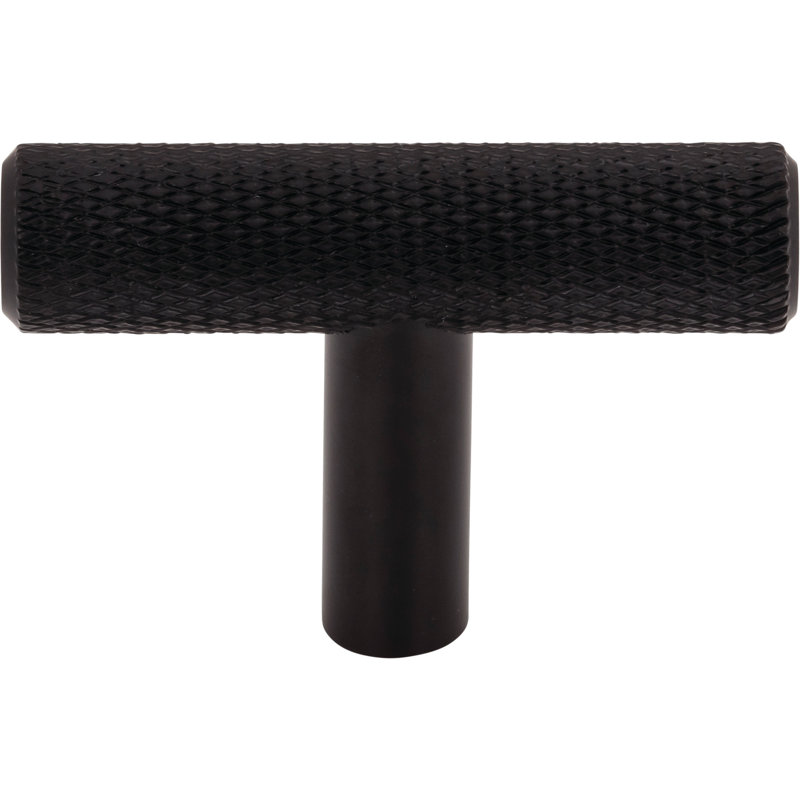 Prestwick T-Knob 2 Inch Brushed Satin Nickel, Flat Black