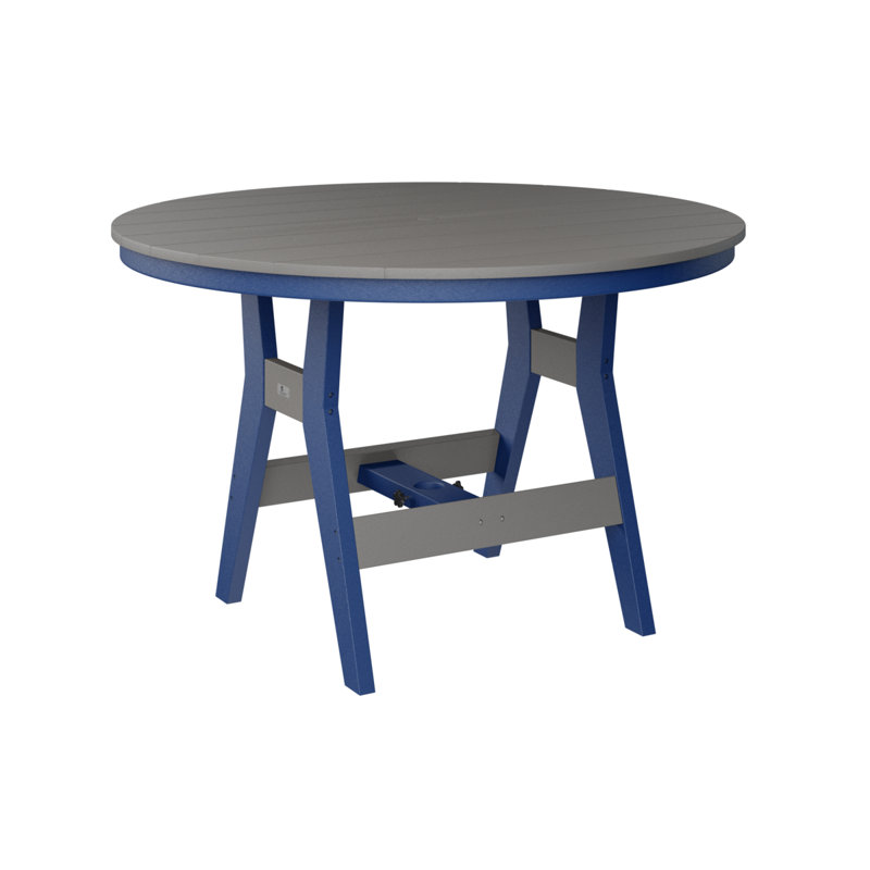 Berlin Gardens Harbor 60″ Round Counter Height Table, Light Gray, 35.5" H x 48" W x 48" D, Pacific Blue