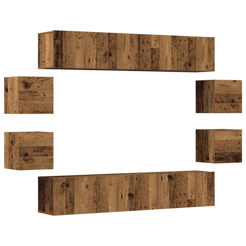 Belamy Unfinished Entertainment Centre, Old Wood, 160cm
