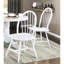 Table ronde style avec 4 chaises, style décontracté à finition blanche, base