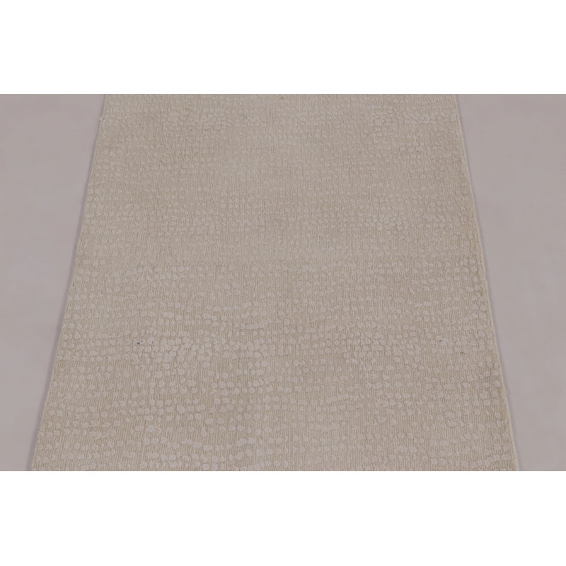 Textural Handmade Silk and Wool Area Rug