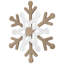 Décoration murale flocon de neige en bois naturel - 17,75 - beige et blanc