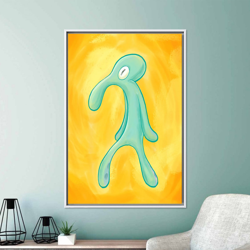Art mural Squidward, art audacieux et audacieux, art sur toile moderne, art mural, art mural sur toile, art mural de salon