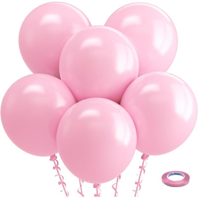 Pastel Pink Latex Party Balloons - 30 Pack 18 Inch Large Thick Big Round Pink Balloons For Birthday Wedding Bridal Shower Gender Reveal Anniversary Party Decorations