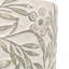 Jardinière S / 2 sable et ciment gris avec motif floral vert gravé, L: P 6,7 x 6,3 po S: P 5,5 po x P 5 po