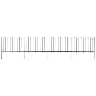 Fidela Black Metal Fence Panels Included