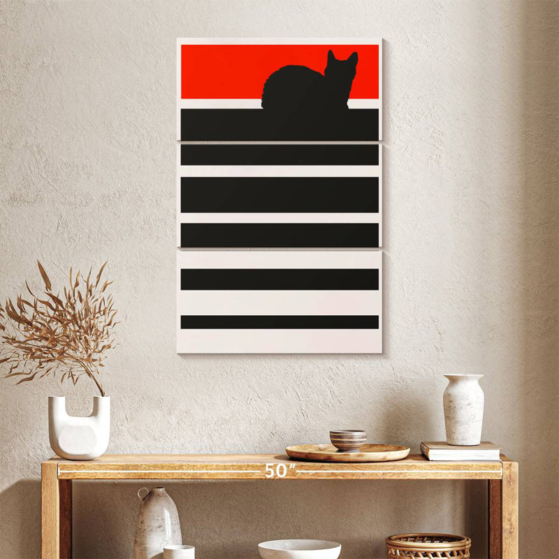Brampt Digital Sunset Cat, 57" H x 36" W