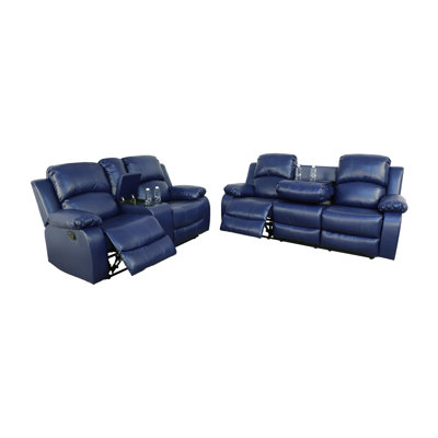 Ashworth 2 - Piece Couch Faux Leather Living Room Set