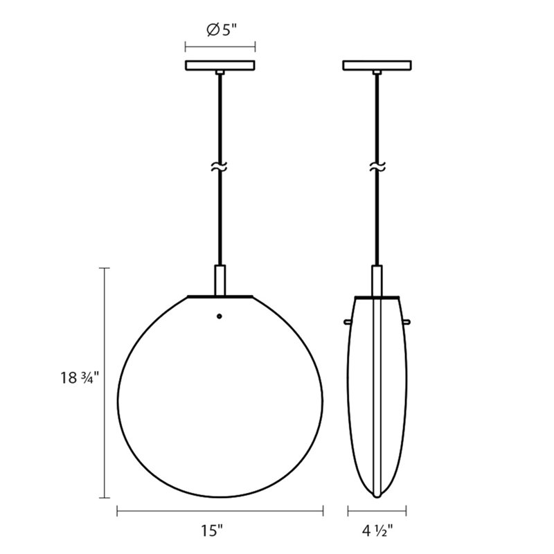 Cantina 1 - Light Satin Black Single Pendant, 18.75" H x 15" W x 4.5" D, Poured White