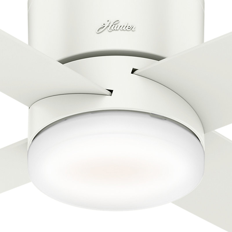 Ventilateur de plafond encastré à DEL à 4 pales de 54 po avec télécommande et ensemble d'éclairage inclus Advocate