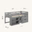 Lit mezzanine Joslynn, lit de rangement, lit plateforme