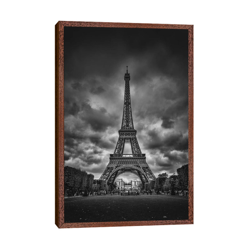 Eiffel by Juan Pablo de Miguel - 1 Piece Wall Art on Canvas, 66.04cm H x 45.72cm W x 3.81cm D, Brown Framed