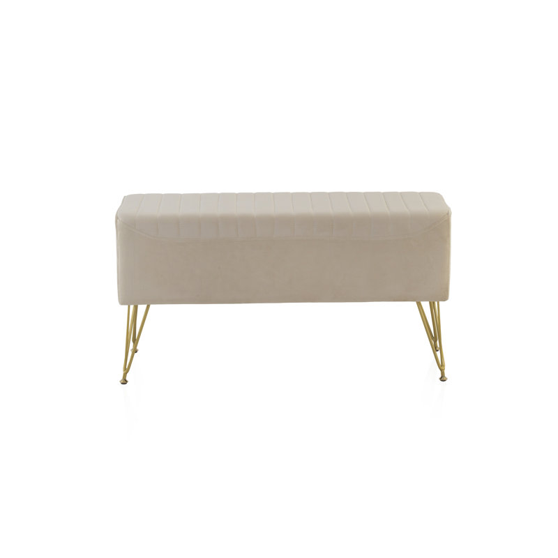 Velvet Upholstered Bench