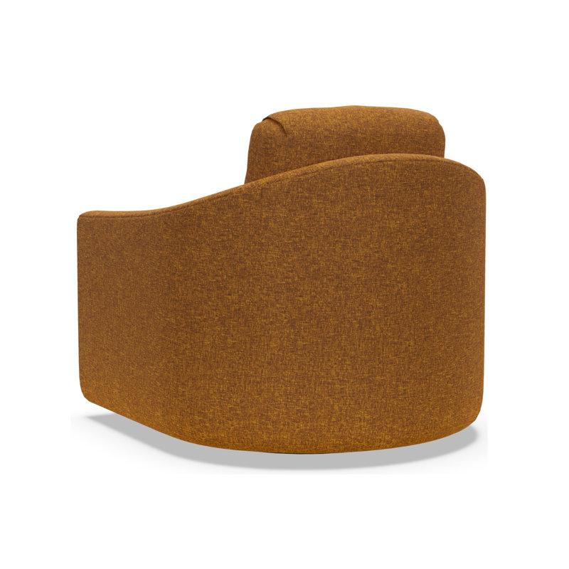 Fauteuil à coussin pivotant de 38 po de largeur Artistica Upholstery, Orange / rouille