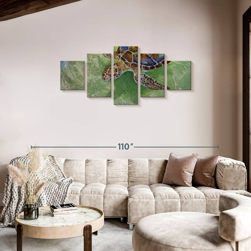 Caribbean Sea Turtle, 34" H x 74" W