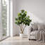 Grand arbre banian artificiel en soie 7 pi avec des feuilles d'aspect naturel pour un décor intérieur / extérieur