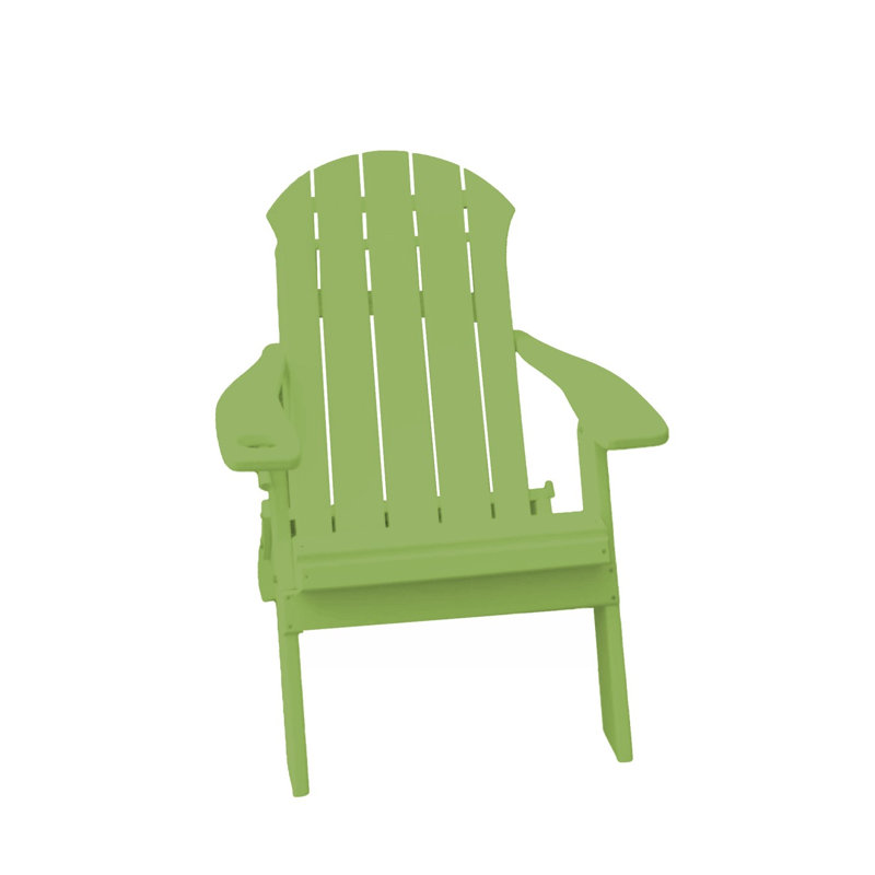 Woden Resin Folding Adirondack Chair, Lime