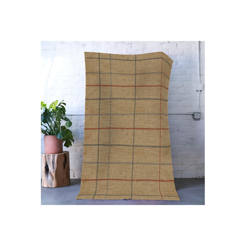 Brown Theme Wicker Look Stripe Pattern Modern Machine Washable Decorative Rug, Runner 3'3" x 9'10"  Rug Pad Included