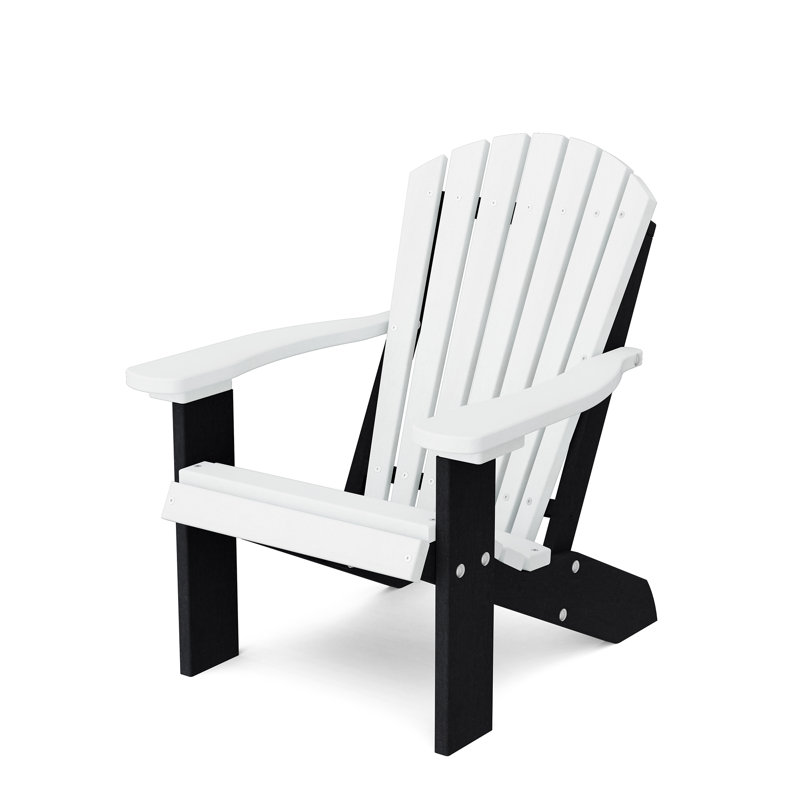 Heritage Child’s Adirondack Chair, White/Black