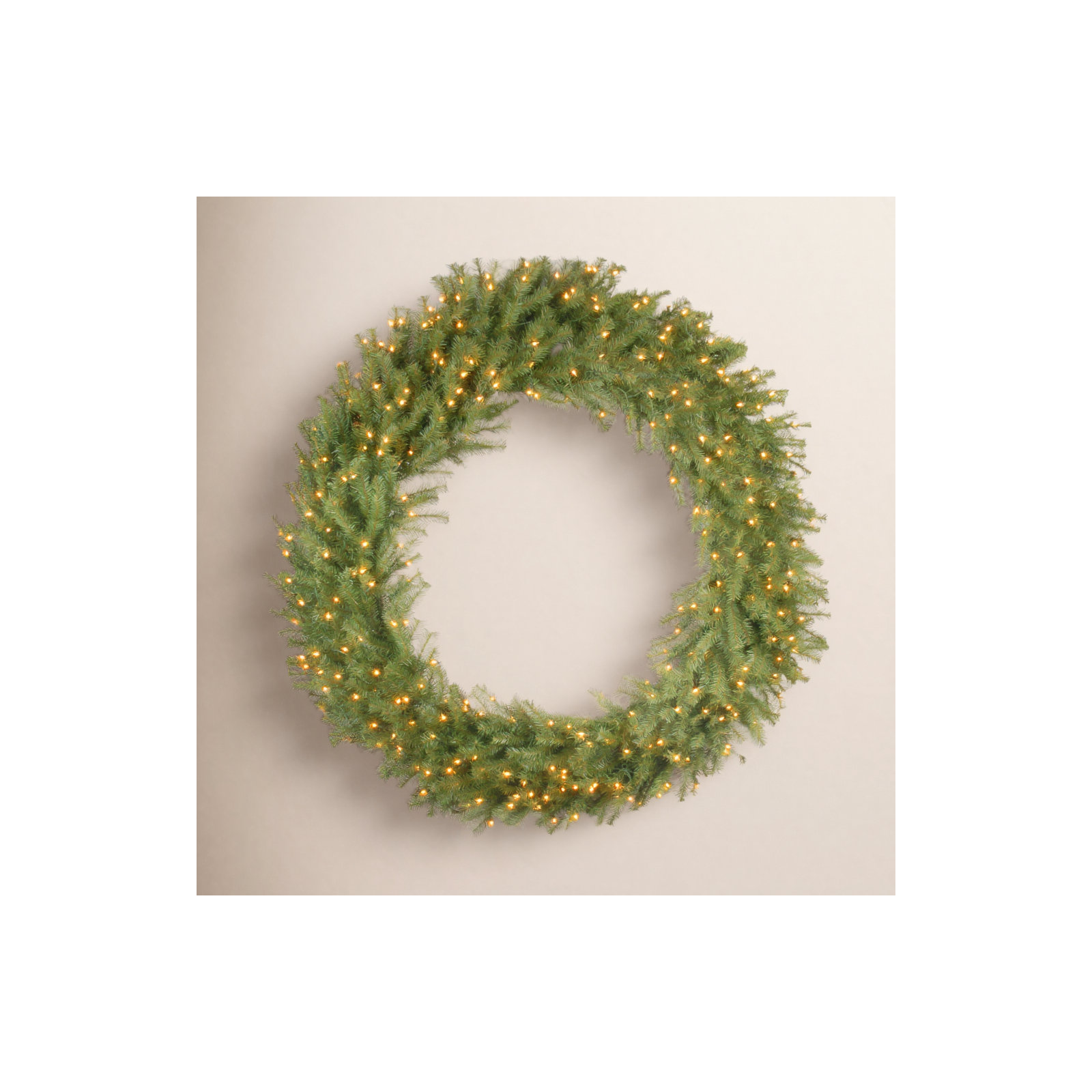 The Holiday Aisle® Norwood Fir Wreath with Lights, Unlit, 30"