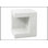 Table d'appoint polyvalente haute blanche de 25 pouces pour une utilisation intérieure et extérieure, comme table de chevet ou table de bout