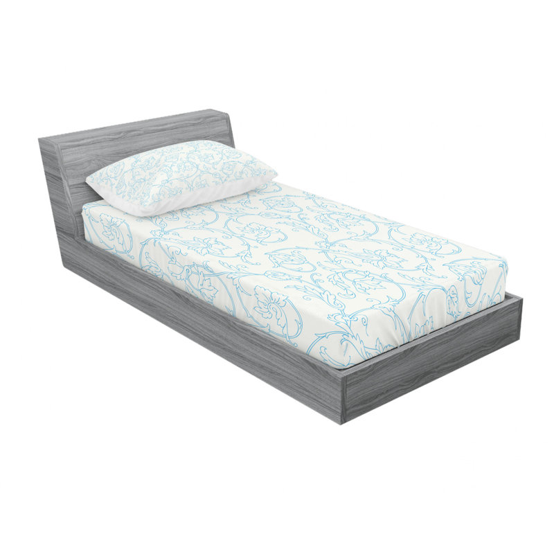 Microfiber Sheet Set, Twin XL, Floral 2