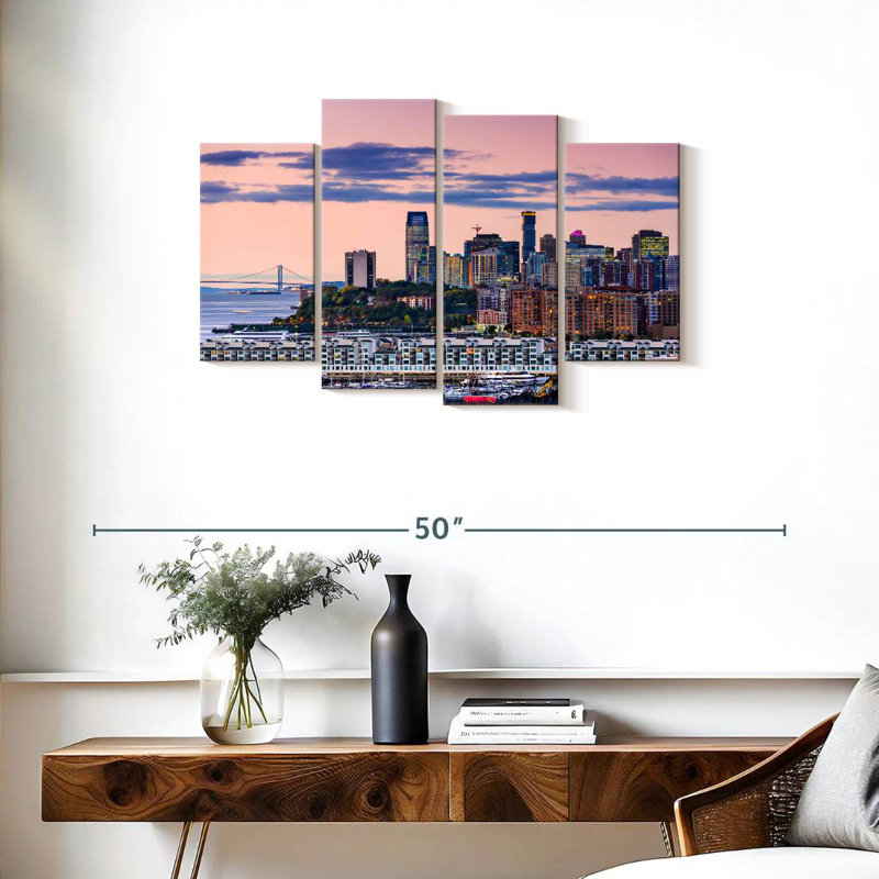 Hannes Jersey City Skyline, H 22 po x l 36 po