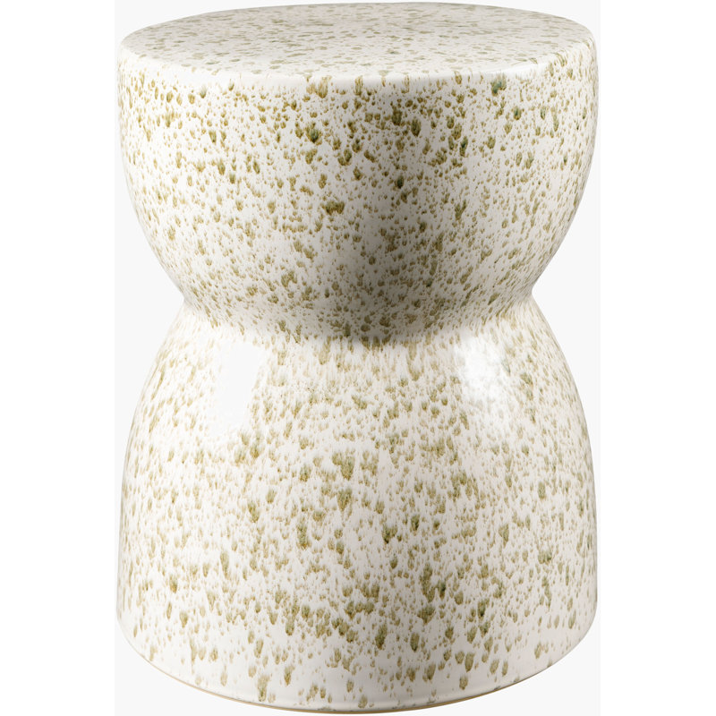 Goulven Accent Stool, Cream/Sage