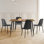 Ensemble de salle à manger 4 personnes Izzat avec table rectangulaire P 47 po et chaises en chenille 