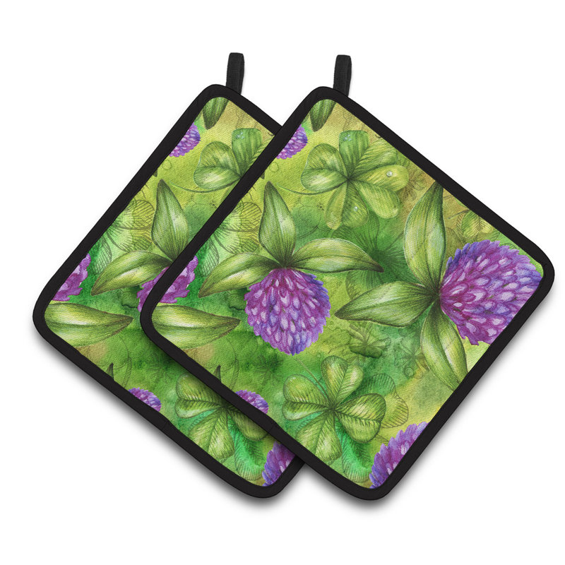 Cuisinier poignée Taie décorativerocks en carolines de trésors de fleurs