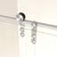 Porte de douche coulissante sans cadre de l 44 à 48 po x H 76 po, verre trempé transparent nickel brossé 5/16 po (8 mm)