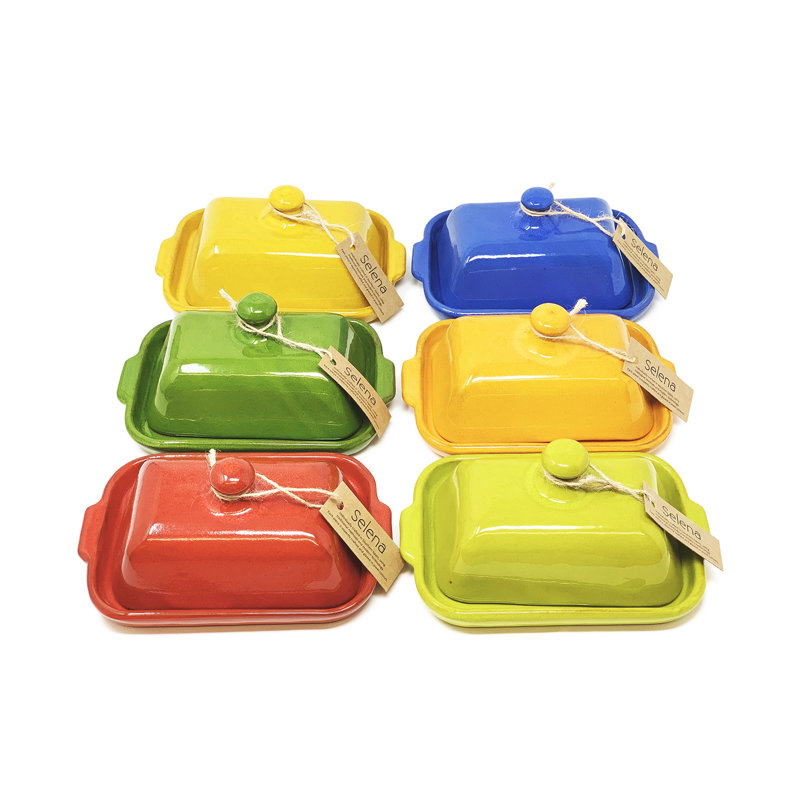 Cassiopeia Butter Dish with Lid, Selena Blue
