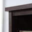 Brun élégant avec deux tablettes réglables, conception d'inspiration bord de mer pour le bureau à domicile, le salon ou le bureau, rangement intégré, espace de présentation élégant, fabrication en bois d'ingénierie, facile à utiliser