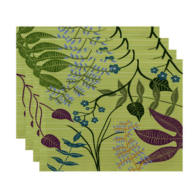 Slezak Polyester Floral Rectangle Placemat