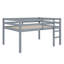 Structure de lit double, lit mezzanine en bois d'hévéa compact avec marches-1613720502