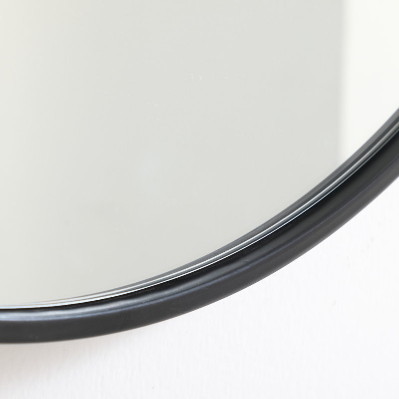 Miroir décoratif moderne et contemporain Sabine, 42 po x 42 po, Noir