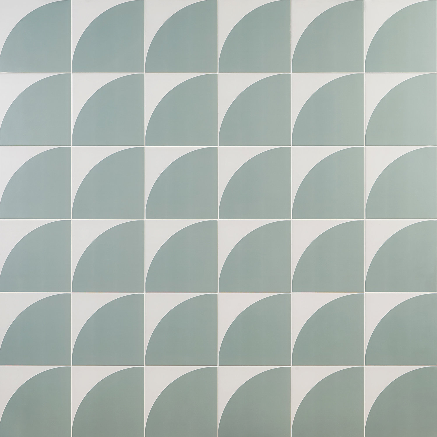 Stacy Garcia Victoria 8" x 8" Porcelain Encaustic Patterned Look Wall & Floor Tile, Green, 8" W x 8" L